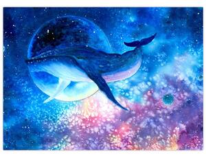 Obraz - Kosmiczny wieloryb (70x50 cm)