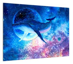 Obraz - Kosmiczny wieloryb (70x50 cm)