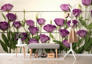 Samoprzylepna tapeta piękne fioletowe kwiaty