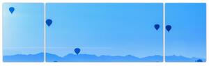 Obraz - Balony nad krajobrazem (170x50 cm)
