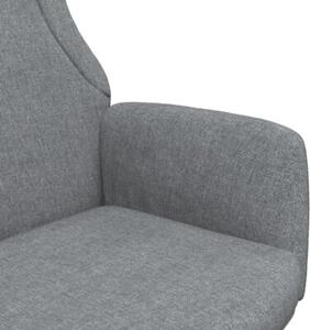 Fotel wypoczynkowy, jasnoszary, obity tkaninÄ