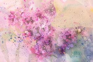 Samoprzylepna tapeta różowa gałązka kwiatów