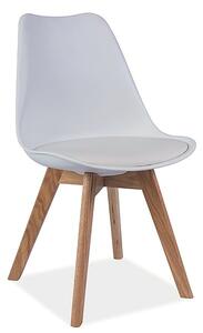 Krzesło KRIS białe/buk