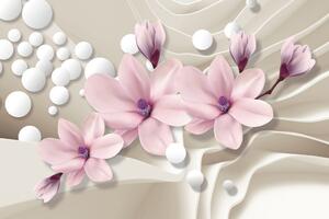 Tapeta magnolii na abstrakcyjnym tle