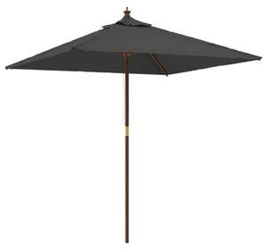 Parasol ogrodowy na drewnianym słupku, antracyt, 198x198x231 cm