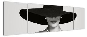 Obraz - Kobieta w kapeluszu (170x50 cm)