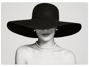 Obraz - Kobieta w kapeluszu (70x50 cm)