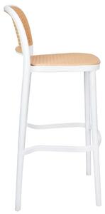 MebleMWM Krzesło barowe WICKY białe