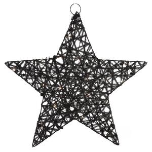 Świąteczna dekoracja gwiazda STARIELLE z oświetleniem LED 40 cm, czarna