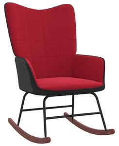 Fotel bujany, winna czerwień, aksamit i PVC