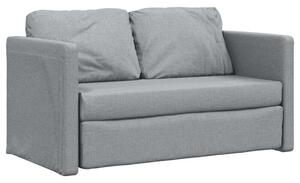 Sofa podÅogowa 2-w-1, jasnoszara, 112x174x55 cm, tkanina