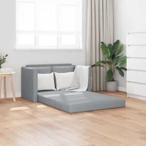 Sofa podÅogowa 2-w-1, jasnoszara, 112x174x55 cm, tkanina