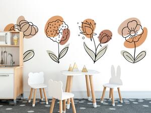 Samoprzylepna tapeta minimalistyczne kwiaty