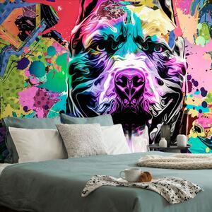 Samoprzylepna tapeta kolorowa ilustracja psa