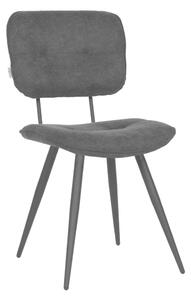 LABEL51 Krzesła stołowe Lux, 2 szt., 49x60x87 cm, antracytowe