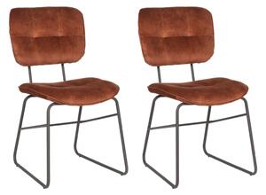 LABEL51 Krzesła stołowe Dez, 2 szt., 49x60x87 cm, kolor rdzawy