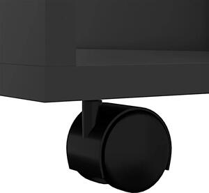 Czarny kontener do biurka z połyskiem - Ivrea 7X