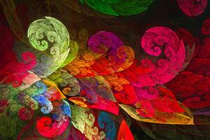 Tapeta abstrakcyjne pastelowe liście