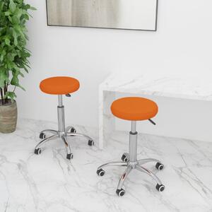 Krzesła stołowe, 2 szt., pomarańczowe, sztuczna skóra