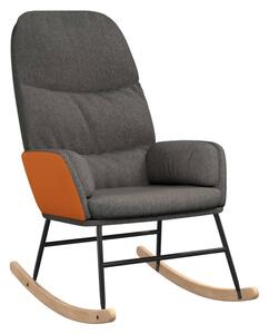 Fotel bujany, ciemnoszary, tapicerowany tkaninÄ
