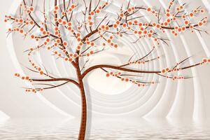 Samoprzylepna tapeta nowoczesne drzewo na abstrakcyjnym tle
