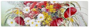Obraz wazonu z dzikimi kwiatami (170x50 cm)