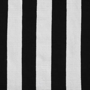Dywan zewnętrzny czarno-biały materiał syntetyczny w paski 80 x 150 cm Tavas Beliani