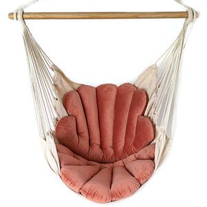 Krzesło brazylijskie z podwójną poduszką brudny róż - Milis