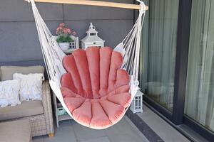 Krzesło brazylijskie z podwójną poduszką brudny róż - Milis