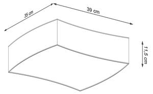 Biały geometryczny nowoczesny plafon - S745-Bosta