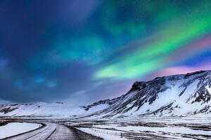 Samoprzylepna fototapeta norweska zorza polarna