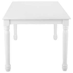 Retro stół do jadalni prostokątny drewniane nogi 180 x 90 cm biały Cary Beliani