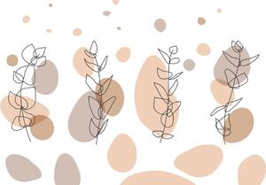 Samoprzylepna tapeta minimalistyczna martwa natura z roślinami