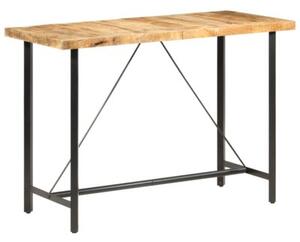 Stolik barowy, 150x70x107 cm, surowe drewno mango