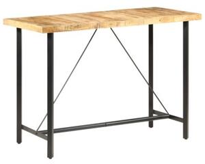 Stolik barowy, 150x70x107 cm, surowe drewno mango