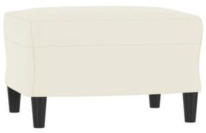 Sofa 3-osobowa, kremowa, 180 cm, tapicerowana aksamit