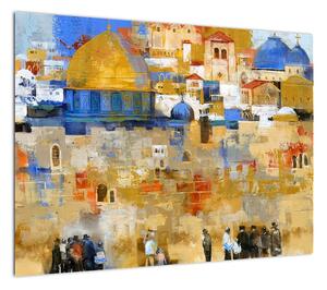 Obraz - Ściana płaczu, Jerozolima, Izrael (70x50 cm)