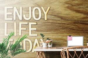 Tapeta z cytatem - Enjoy life today