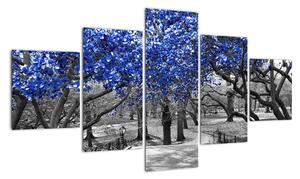 Obraz - Niebieskie drzewa, Central Park, New York (125x70 cm)