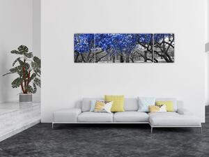 Obraz - Niebieskie drzewa, Central Park, New York (170x50 cm)