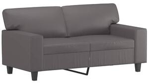 Sofa, 2-osobowa szary, 120 cm, sztuczna skÃ³ra