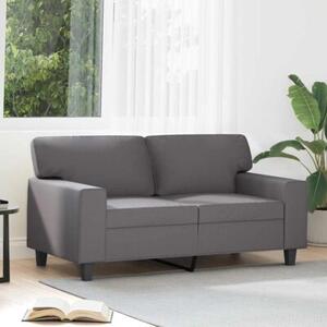Sofa, 2-osobowa szary, 120 cm, sztuczna skÃ³ra