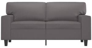 Sofa, 2-osobowa szary, 120 cm, sztuczna skÃ³ra