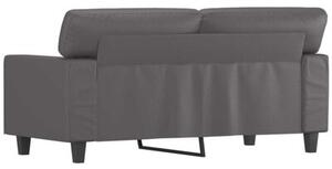 Sofa, 2-osobowa szary, 120 cm, sztuczna skÃ³ra