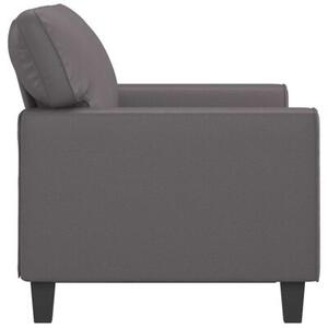 Sofa, 2-osobowa szary, 120 cm, sztuczna skÃ³ra