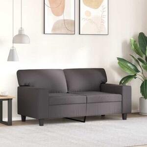 Sofa, 2-osobowa szary, 120 cm, sztuczna skÃ³ra