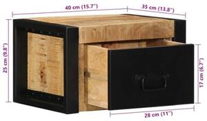 Szafka nocna 40x35x25 cm lite drewno surowe mango