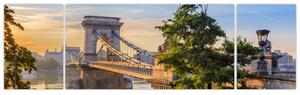 Obraz - Most nad rzeką, Budapeszt, Węgry (170x50 cm)