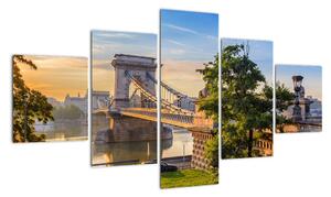 Obraz - Most nad rzeką, Budapeszt, Węgry (125x70 cm)