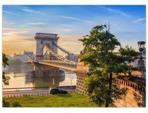 Obraz - Most nad rzeką, Budapeszt, Węgry (70x50 cm)